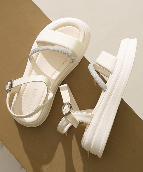 厚底サンダル ラインストーン レディース ボリュームソール靴 ストラップ 美脚 履きやすい 疲れない お洒落 可愛い 海旅行 ビーチ 99YYXC-048