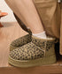 厚底ムートンブーツ レオパード柄 裏起毛 レディース 防寒ブーツ フラットソール あったか 保温 もこもこ 大人 可愛い おしゃれ カジュアル 疲れない 冷え対策 99YYXC-049