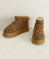 厚底ムートンブーツ レオパード柄 裏起毛 レディース 防寒ブーツ フラットソール あったか 保温 もこもこ 大人 可愛い おしゃれ カジュアル 疲れない 冷え対策 99YYXC-049