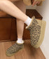 厚底ムートンブーツ レオパード柄 裏起毛 レディース 防寒ブーツ フラットソール あったか 保温 もこもこ 大人 可愛い おしゃれ カジュアル 疲れない 冷え対策 99YYXC-049