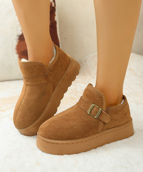 ムートンブーツ 厚底 ショートブーツ 冬 レディース ボアブーツ 裏起毛ブーティ ファームートン 大人 歩きやすい ボリュームソール カジュアル お出かけ 旅行 99YYXC-050