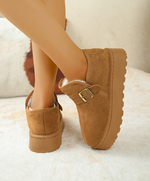 ムートンブーツ 厚底 ショートブーツ 冬 レディース ボアブーツ 裏起毛ブーティ ファームートン 大人 歩きやすい ボリュームソール カジュアル お出かけ 旅行 99YYXC-050