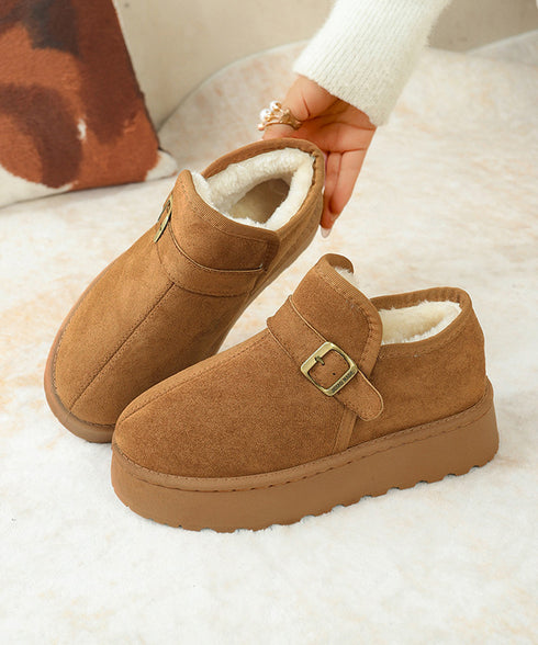 ムートンブーツ 厚底 ショートブーツ 冬 レディース ボアブーツ 裏起毛ブーティ ファームートン 大人 歩きやすい ボリュームソール カジュアル お出かけ 旅行 99YYXC-050