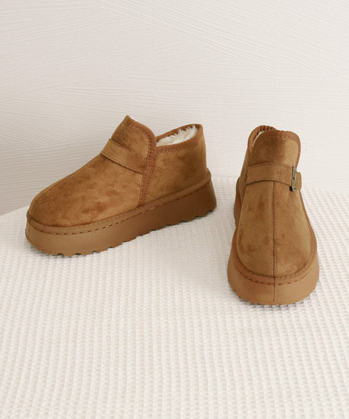 ムートンブーツ 厚底 ショートブーツ 冬 レディース ボアブーツ 裏起毛ブーティ ファームートン 大人 歩きやすい ボリュームソール カジュアル お出かけ 旅行 99YYXC-050