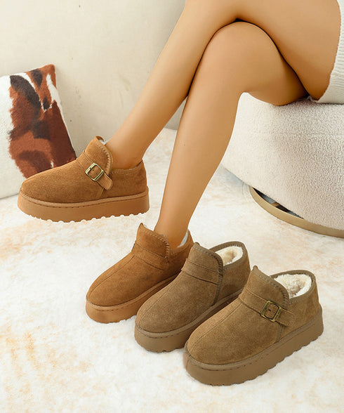 ムートンブーツ 厚底 ショートブーツ 冬 レディース ボアブーツ 裏起毛ブーティ ファームートン 大人 歩きやすい ボリュームソール カジュアル お出かけ 旅行 99YYXC-050