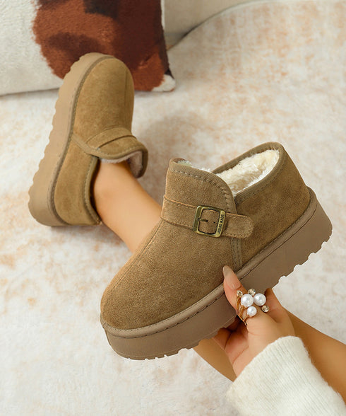 ムートンブーツ 厚底 ショートブーツ 冬 レディース ボアブーツ 裏起毛ブーティ ファームートン 大人 歩きやすい ボリュームソール カジュアル お出かけ 旅行 99YYXC-050