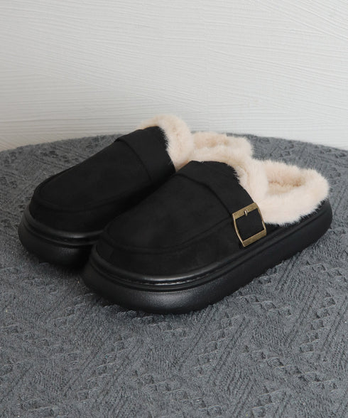 ファーモカシン 厚底 裏起毛 レディース プラットシューズ パンプス ぺたんこ ふわふわ 暖かい 美脚 オシャレ カジュアル靴 痛くない 歩きやすい 軽量靴 99YYXC-053