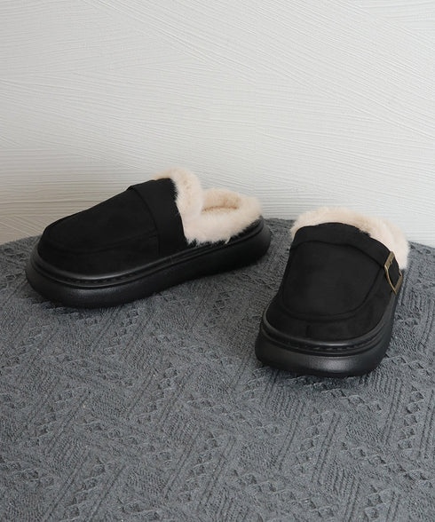 ファーモカシン 厚底 裏起毛 レディース プラットシューズ パンプス ぺたんこ ふわふわ 暖かい 美脚 オシャレ カジュアル靴 痛くない 歩きやすい 軽量靴 99YYXC-053