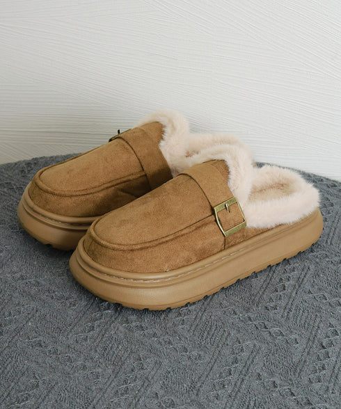 ファーモカシン 厚底 裏起毛 レディース プラットシューズ パンプス ぺたんこ ふわふわ 暖かい 美脚 オシャレ カジュアル靴 痛くない 歩きやすい 軽量靴 99YYXC-053