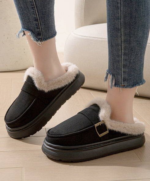 ファーモカシン 厚底 裏起毛 レディース プラットシューズ パンプス ぺたんこ ふわふわ 暖かい 美脚 オシャレ カジュアル靴 痛くない 歩きやすい 軽量靴 99YYXC-053