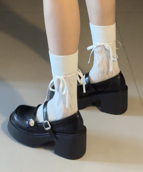 厚底ローファー レディース 太ヒール パンプス チャンキーヒール ボリュームソール 可愛い 疲れにくい 歩きやすい クラシック オルチャン 通勤通学 99YYXC-054