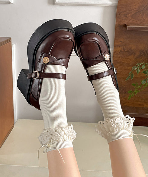 厚底ローファー レディース 太ヒール パンプス チャンキーヒール ボリュームソール 可愛い 疲れにくい 歩きやすい クラシック オルチャン 通勤通学 99YYXC-054