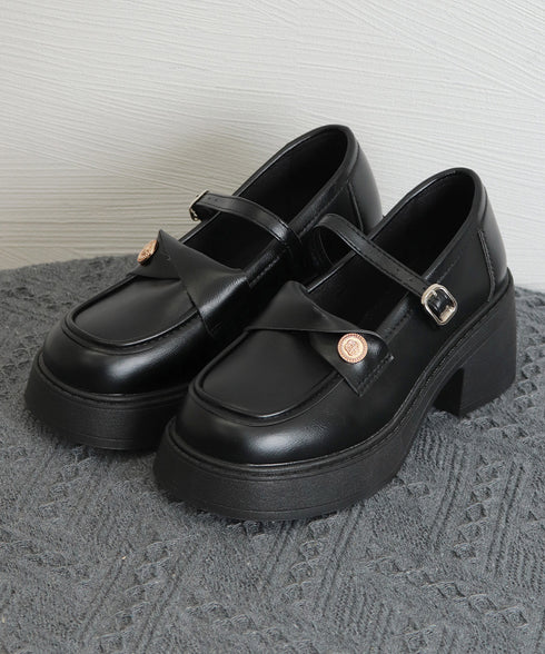 厚底ローファー レディース 太ヒール パンプス チャンキーヒール ボリュームソール 可愛い 疲れにくい 歩きやすい クラシック オルチャン 通勤通学 99YYXC-054