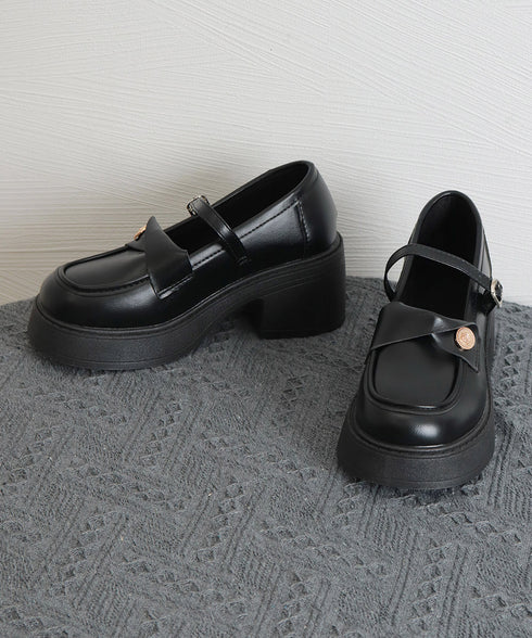 厚底ローファー レディース 太ヒール パンプス チャンキーヒール ボリュームソール 可愛い 疲れにくい 歩きやすい クラシック オルチャン 通勤通学 99YYXC-054