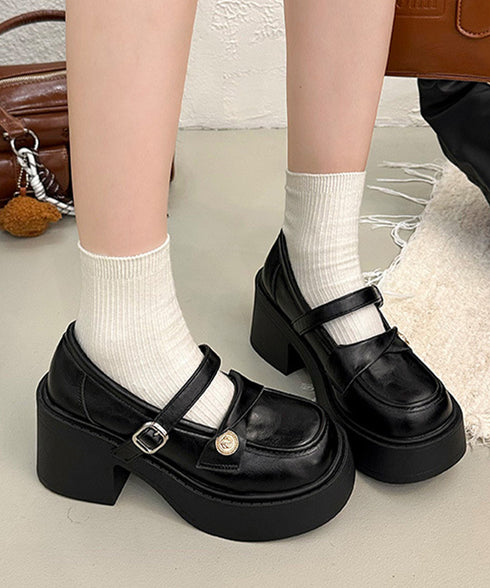 厚底ローファー レディース 太ヒール パンプス チャンキーヒール ボリュームソール 可愛い 疲れにくい 歩きやすい クラシック オルチャン 通勤通学 99YYXC-054