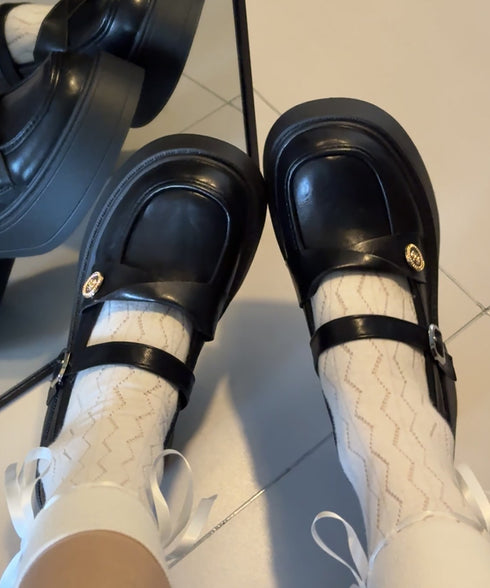 厚底ローファー レディース 太ヒール パンプス チャンキーヒール ボリュームソール 可愛い 疲れにくい 歩きやすい クラシック オルチャン 通勤通学 99YYXC-054