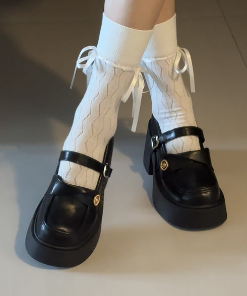 厚底ローファー レディース 太ヒール パンプス チャンキーヒール ボリュームソール 可愛い 疲れにくい 歩きやすい クラシック オルチャン 通勤通学 99YYXC-054