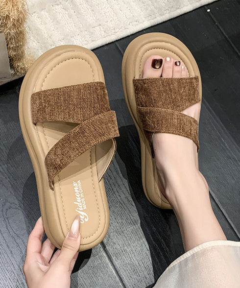 厚底サンダル ミュールサンダル 布素材 レディース ベルトサンダル 美脚 夏 コンフォートサンダル 疲れない おしゃれ 大人 カジュアル 女子 カワイイ 99YYXC-061