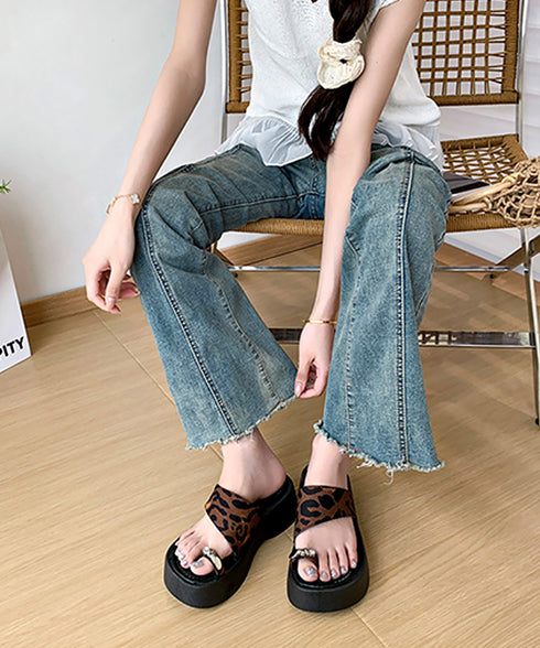 厚底トングサンダル 美脚脚長 おしゃれ靴 レディースシューズ コンフォートサンダル 韓国風 大人女子 サマーサンダル カジュアルシンプル 疲れにくい 海旅行くつ 99YYXC-065
