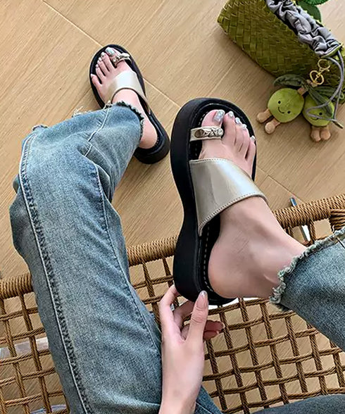 厚底トングサンダル 美脚脚長 おしゃれ靴 レディースシューズ コンフォートサンダル 韓国風 大人女子 サマーサンダル カジュアルシンプル 疲れにくい 海旅行くつ 99YYXC-065
