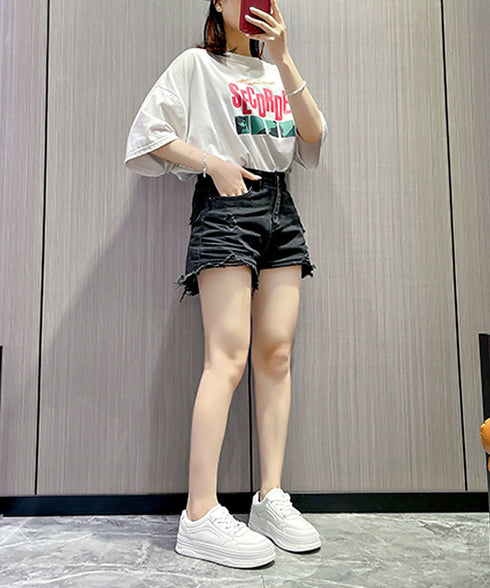 厚底スニーカー白 ローカット 美脚韓国風 レディースシューズ レースアップスニーカー PUレザー カジュアル おしゃれ 大人女子学生 疲れにくい くつ 99YYXC-070