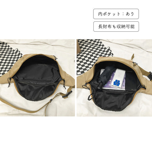 ウエストバッグ 男女兼用 オルチャン 斜めがけバッグ レディース メンズ ペアルック ユニセックス 大容量 大きめ 通勤通学 軽量 韓国ファッション 99YZXB-001