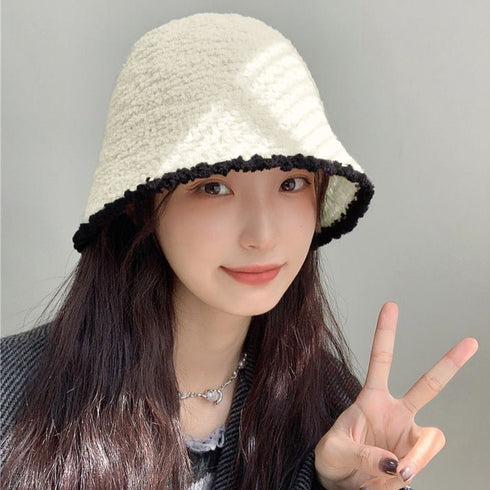 ファー帽子 バケットハット 秋冬 韓国風 レディース ぼうし 無地 防寒性 折り畳み お出掛け おしゃれ オルチャン カジュアル 小顔 可愛い シンプル 99ZDDZ-001