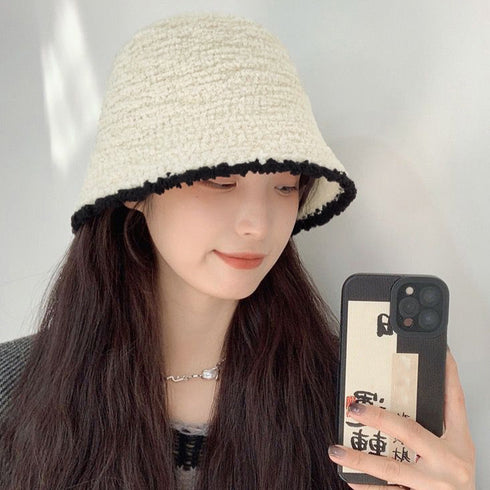 ファー帽子 バケットハット 秋冬 韓国風 レディース ぼうし 無地 防寒性 折り畳み お出掛け おしゃれ オルチャン カジュアル 小顔 可愛い シンプル 99ZDDZ-001