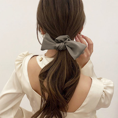 蝶結びヘアゴム シュシュ サテン 3色 レディース ヘアバンド ヘアアレンジ 無地 髪留め 髪飾り オルチャン おしゃれ 大人 可愛い 韓国ファッション 雑貨 99ZMDZ-004