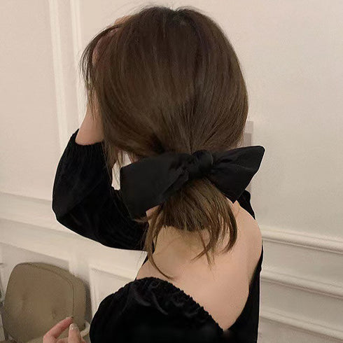 蝶結びヘアゴム シュシュ サテン 3色 レディース ヘアバンド ヘアアレンジ 無地 髪留め 髪飾り オルチャン おしゃれ 大人 可愛い 韓国ファッション 雑貨 99ZMDZ-004