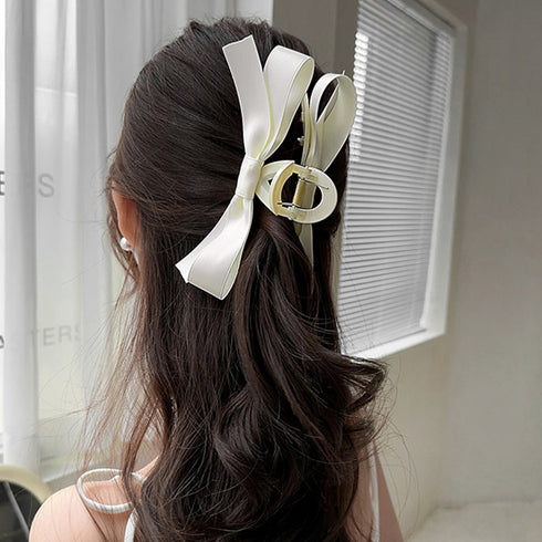 ヘアクリップ バンスクリップ リボン レディース ヘアアクセサリー 大人 まとめ髪 お洒落 オフィス雑貨 髪飾り 結婚式 演奏会 可愛い 女子会 髪留め 99ZMDZ-005