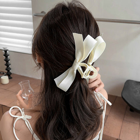 ヘアクリップ バンスクリップ リボン レディース ヘアアクセサリー 大人 まとめ髪 お洒落 オフィス雑貨 髪飾り 結婚式 演奏会 可愛い 女子会 髪留め 99ZMDZ-005