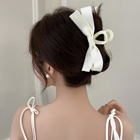 ヘアクリップ バンスクリップ リボン レディース ヘアアクセサリー 大人 まとめ髪 お洒落 オフィス雑貨 髪飾り 結婚式 演奏会 可愛い 女子会 髪留め 99ZMDZ-005