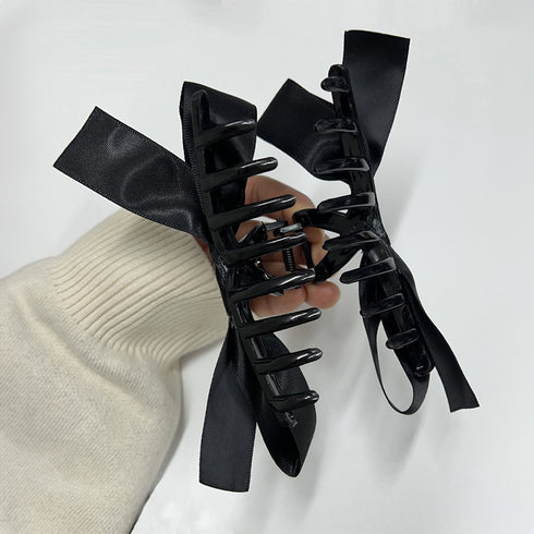 ヘアクリップ バンスクリップ リボン レディース ヘアアクセサリー 大人 まとめ髪 お洒落 オフィス雑貨 髪飾り 結婚式 演奏会 可愛い 女子会 髪留め 99ZMDZ-005