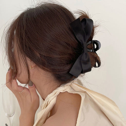 ヘアクリップ バンスクリップ リボン レディース ヘアアクセサリー 大人 まとめ髪 お洒落 オフィス雑貨 髪飾り 結婚式 演奏会 可愛い 女子会 髪留め 99ZMDZ-005