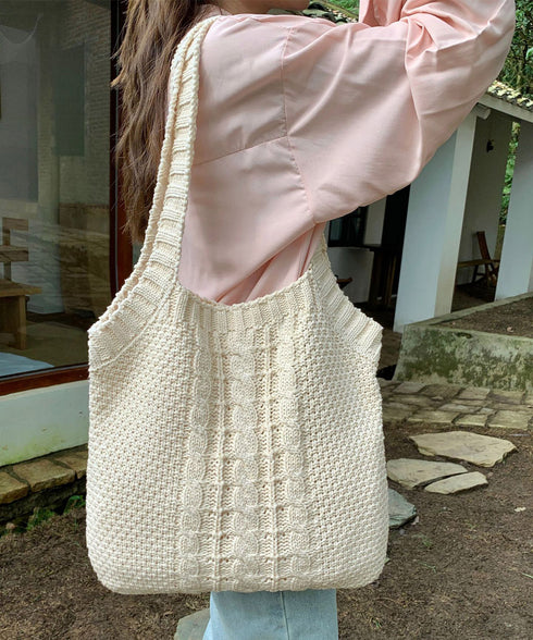 トートバッグ ニット編み レディース マザーズバッグ 肩掛けバッグ リゾート 軽量 A4 柔らかいシルエット 大人 女子 おしゃれ オフィスカジュアル 99ZYL-002