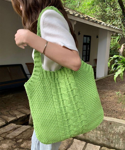 トートバッグ ニット編み レディース マザーズバッグ 肩掛けバッグ リゾート 軽量 A4 柔らかいシルエット 大人 女子 おしゃれ オフィスカジュアル 99ZYL-002