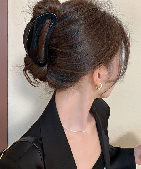 バンスクリップ レディース まとめ髪 ヘアアレンジ 髪飾り 樹脂 お洒落 オフイスカジュアル オルチャン 大人 可愛い 雑貨グッズ デート 結婚式 演奏会 99ZYSP-001