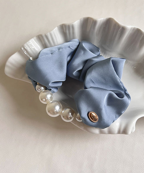サテンヘアゴム シュシュ パール付き レディース まとめ髪 ヘアアレンジ 大人可愛い おしゃれ オルチャン 髪留め 人気 デート 発表会 女子会 99ZYSP-002