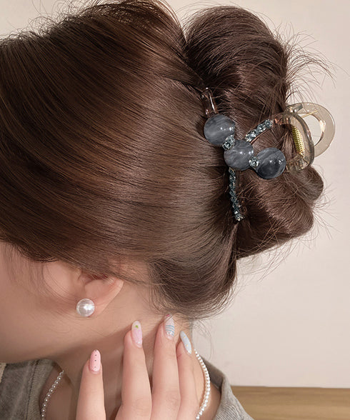 バンスクリップ ヘアクリップ ビーズ レディース ヘアアクセサリー まとめ髪 ラインストーン 髪飾り きれいめ フェミニン オフィスカジュアル ヘアアレンジ 99ZYSP-005