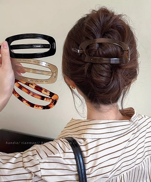 オーバルヘアクリップ 大きめヘアクリップ ヘアアクセサリー 髪飾り 髪留め 大人女性 可愛い まとめ髪 韓国ファッション 雑貨 オフイスカジュアル 女子会 演奏会 99ZYSP-007
