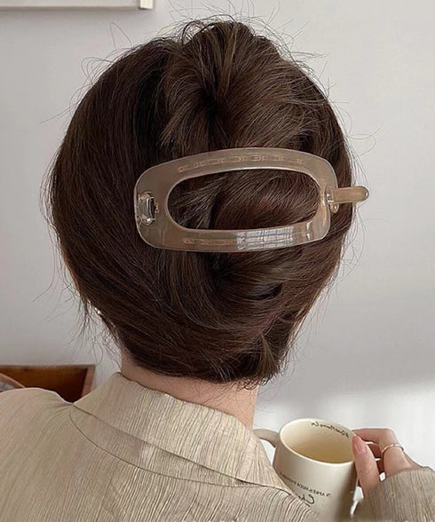 オーバルヘアクリップ 大きめヘアクリップ ヘアアクセサリー 髪飾り 髪留め 大人女性 可愛い まとめ髪 韓国ファッション 雑貨 オフイスカジュアル 女子会 演奏会 99ZYSP-007