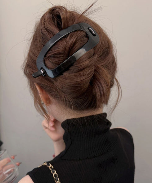 オーバルヘアクリップ 大きめヘアクリップ ヘアアクセサリー 髪飾り 髪留め 大人女性 可愛い まとめ髪 韓国ファッション 雑貨 オフイスカジュアル 女子会 演奏会 99ZYSP-007