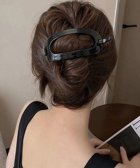 オーバルヘアクリップ 大きめヘアクリップ ヘアアクセサリー 髪飾り 髪留め 大人女性 可愛い まとめ髪 韓国ファッション 雑貨 オフイスカジュアル 女子会 演奏会 99ZYSP-007