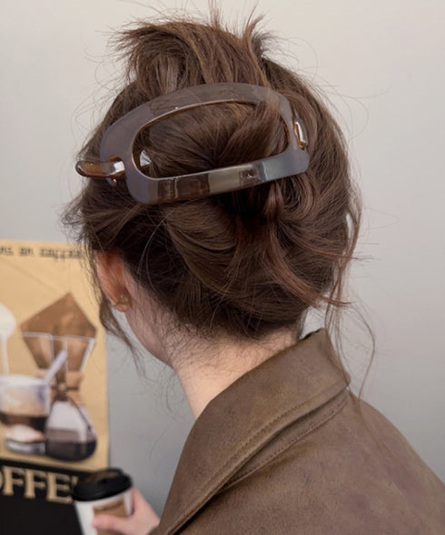 オーバルヘアクリップ 大きめヘアクリップ ヘアアクセサリー 髪飾り 髪留め 大人女性 可愛い まとめ髪 韓国ファッション 雑貨 オフイスカジュアル 女子会 演奏会 99ZYSP-007