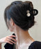 バンスクリップ 小さめ リボン パール ヘアアクセサリー韓国風 人気 おしゃれ 髪飾り 大人可愛い まとめ髪 オフィスカジュアル 女子会 プレゼント 入学式 99ZYSP-008
