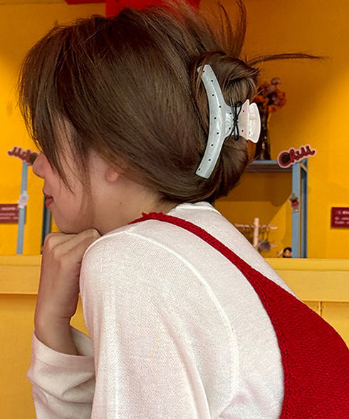 バンスクリップ リボンヘアクリップ 新作 レディース ヘアアクセサリー 韓国風 大人女性可愛い 髪留め オフィスカジュアル 上品 ハーフアップ 発表会女子会髪飾り 99ZYSP-009