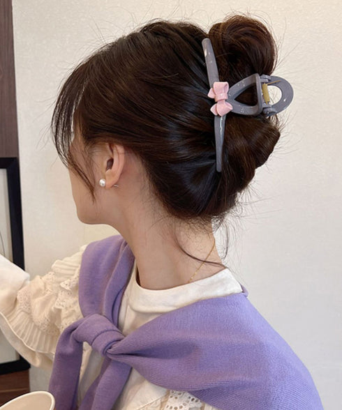 バンスクリップ リボン ヘアクリップ レディース ヘアアクセサリー リボンクリップ 韓国風 人気 髪飾り 大人可愛い まとめ髪 オフィスカジュアル 女子会小物 99ZYSP-012