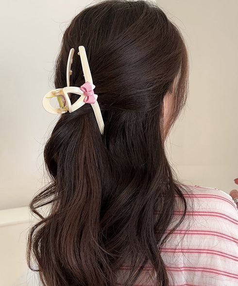 バンスクリップ リボン ヘアクリップ レディース ヘアアクセサリー リボンクリップ 韓国風 人気 髪飾り 大人可愛い まとめ髪 オフィスカジュアル 女子会小物 99ZYSP-012