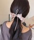 リボンヘアクリップ ドット柄 レディース バナナクリップ ヘアクリップ ヘアアクセサリー ヘアアレンジ 髪留め まとめ髪 おしゃれ 大人可愛い 女子会 99ZYSP-015